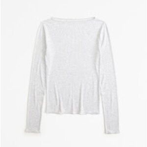 Abercrombie & Fitch Long-Sleeve Featherweight Rib Slash Top